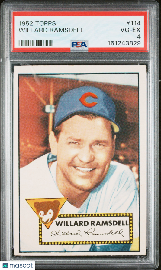 1952 Topps Willard Ramsdell #114 PSA 4