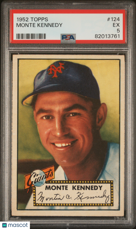 1952 Topps Monte Kennedy #124 PSA 5