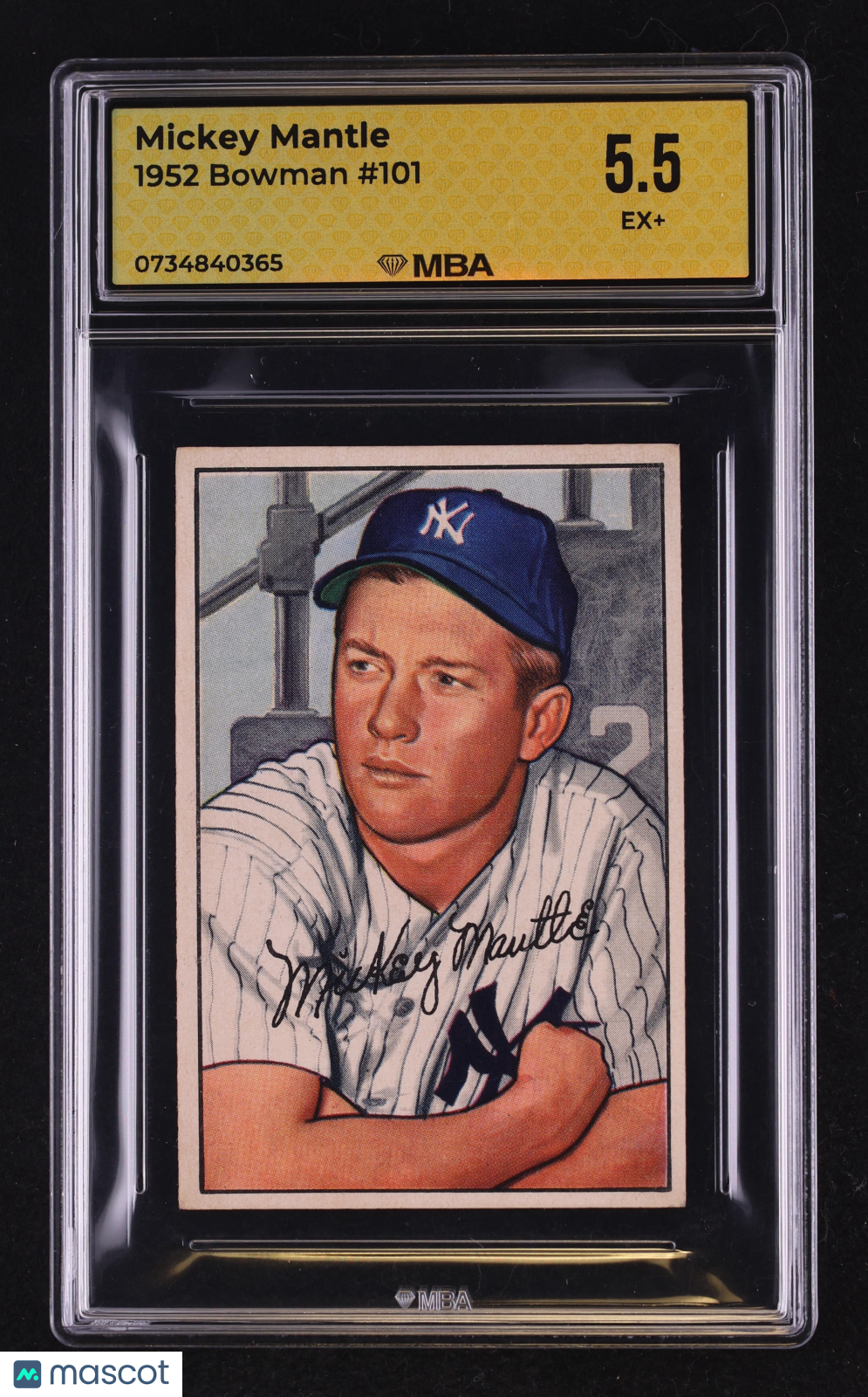 1952 Bowman Mickey Mantle #101  mba 5.5