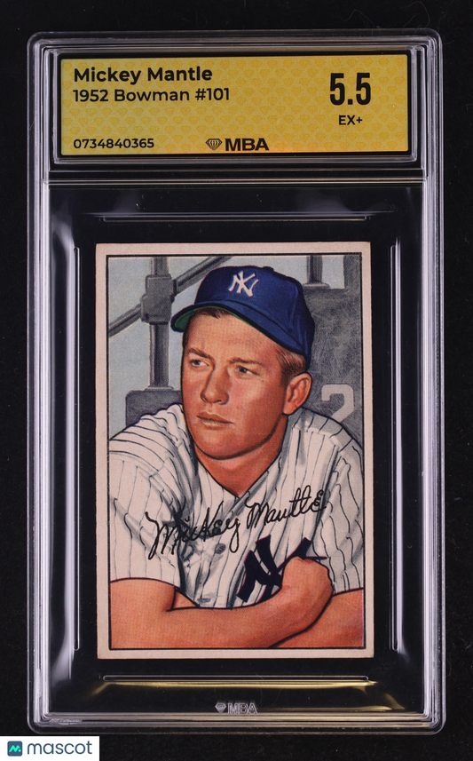 1952 Bowman Mickey Mantle #101  mba 5.5