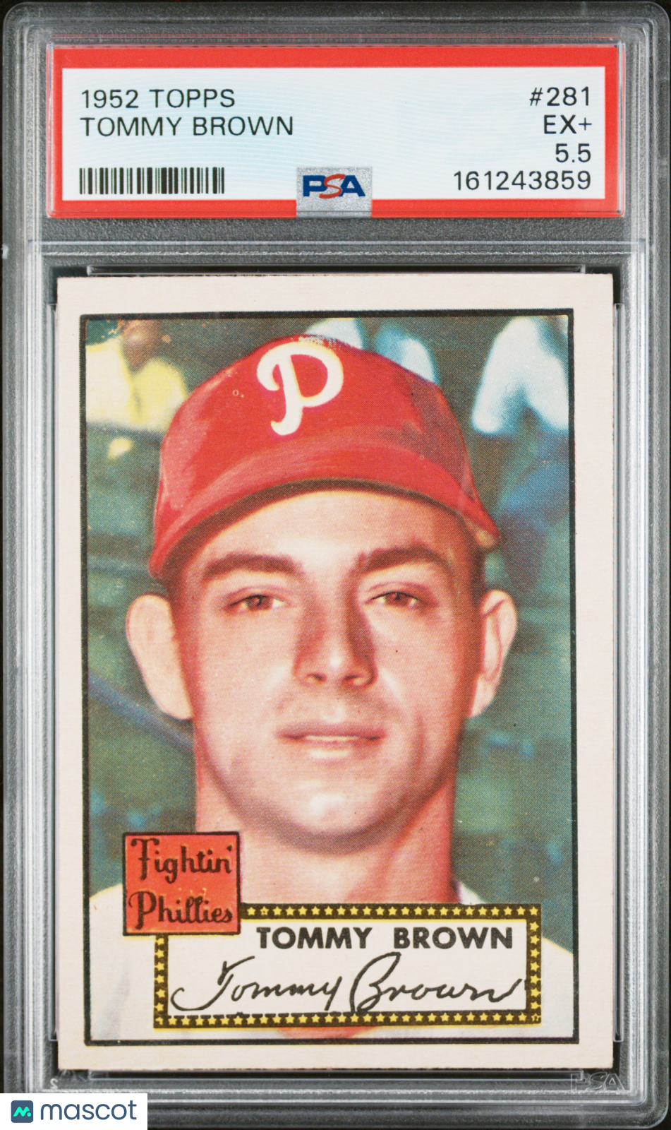 1952 Topps Tommy Brown #281 PSA 5.5 newly graded and beautiful