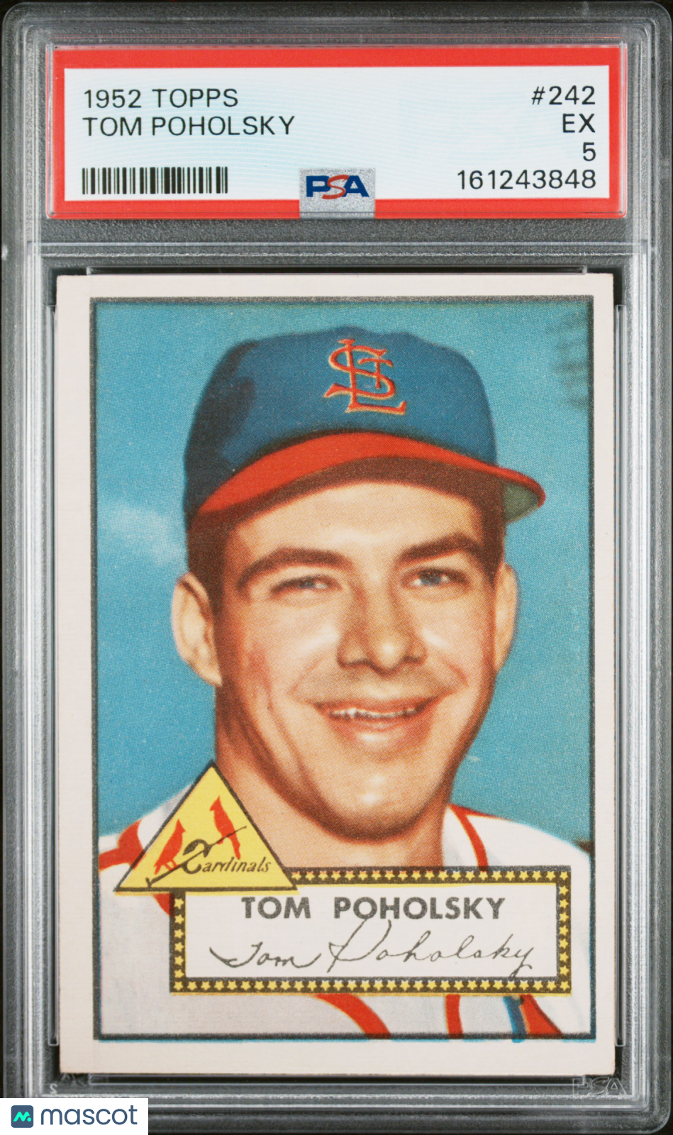 1952 Topps Tom Poholsky #242 PSA 5