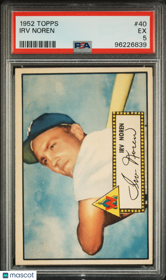 1952 Topps Irv Noren #40 PSA 5