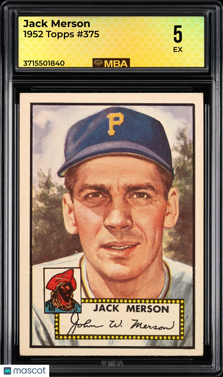 1952 Topps Jack Merson #375 MBA 5