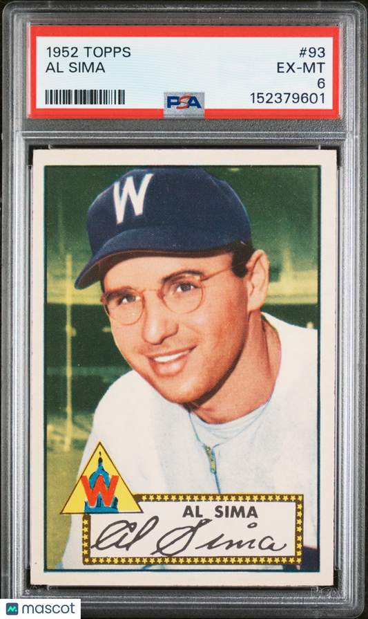 1952 Topps Al Sima #93 PSA 6