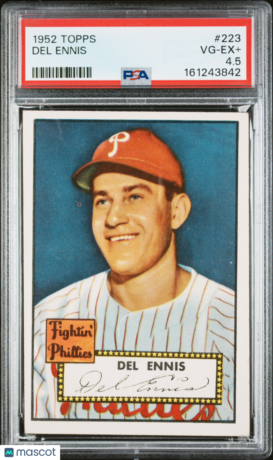 1952 Topps Del Ennis #223 PSA 4.5