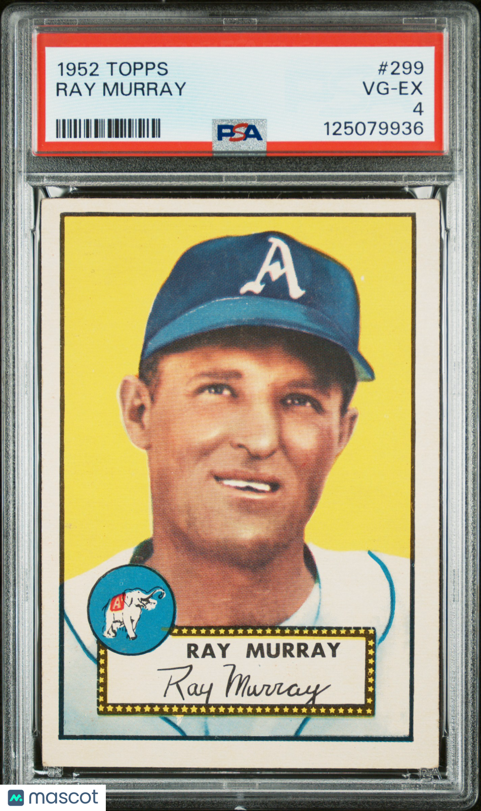 1952 Topps Ray Murray #299 PSA 4